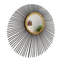 Ver imagem 2 de Espelho decorativo de parede redondo com moldura palitada Saturno Preto