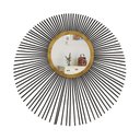 Ver imagem 1 de Espelho decorativo de parede redondo com moldura palitada Saturno Preto