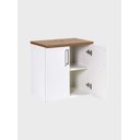 Ver imagem 3 de Gabinete para Banheiro 60cm Mdf Freijo com Branco Paris - On Móveis