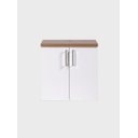 Ver imagem 1 de Gabinete para Banheiro 60cm Mdf Freijo com Branco Paris - On Móveis