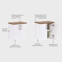 Ver imagem 3 de Gabinete para Banheiro 60cm MDF Freijo com Branco Paris - On Móveis