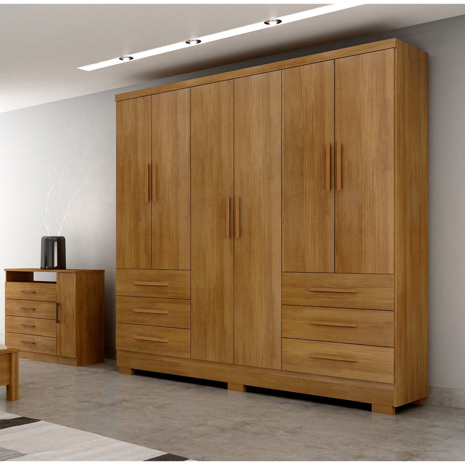 Guarda Roupa Casal 6 Portas 6 Gavetas Dakar Novo Horizonte - 1
