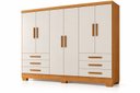 Ver imagem 3 de Guarda Roupa Casal MDP Dakar 6PTS 6GAV Marrom/Cinamomo Fendi