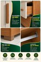 Ver imagem 6 de Guarda Roupa Casal MDP Dakar 6PTS 6GAV Marrom/Cinamomo Fendi