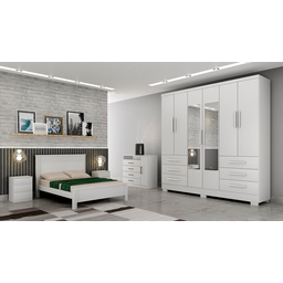 Guarda-Roupa Casal MDP com Espelho 6 Portas 6 Gavetas Dakar - 5