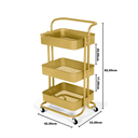 Ver imagem 4 de Carrinho Multiuso - Dourado Matte (3 Prateleiras)