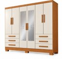 Ver imagem 3 de Guarda Roupa Casal MDP Dakar 6PTS 6GAV com Espelho Cinamomo com Fendi Marrom