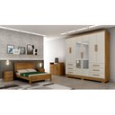 Ver imagem 5 de Guarda Roupa Casal MDP Dakar 6Pts 6Gav com Espelho Cumaru com Fendi