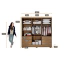 Ver imagem 4 de Guarda Roupa Casal MDP Dakar 6Pts 6Gav com Espelho Cumaru com Fendi