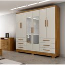 Ver imagem 1 de Guarda Roupa Casal MDP Dakar 6PTS 6GAV com Espelho Cumaru com Fendi Marrom