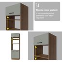 Ver imagem 4 de Cozinha Completa Agata 9 Portas 3 Gavetas MDP 270cm Cinza Madesa