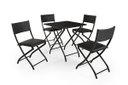 Ver imagem 1 de Jogo Mesa Preto Dobravel C/ 4 Cadeiras Dobravel Preto
