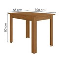Ver imagem 3 de Mesa de Jantar Tampo sem Vidro 4 Lugares 108x68 cm Bellagio Carvalho Poliman