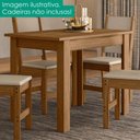 Ver imagem 2 de Mesa de Jantar Tampo sem Vidro 4 Lugares 108x68 cm Bellagio Carvalho Poliman