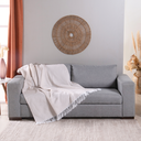 Ver imagem 5 de Manta para Sofá com Franja Grid 2,10m Jacquard Palha