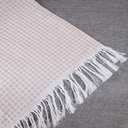 Ver imagem 3 de Manta para Sofá com Franja Grid 2,10m Jacquard Palha