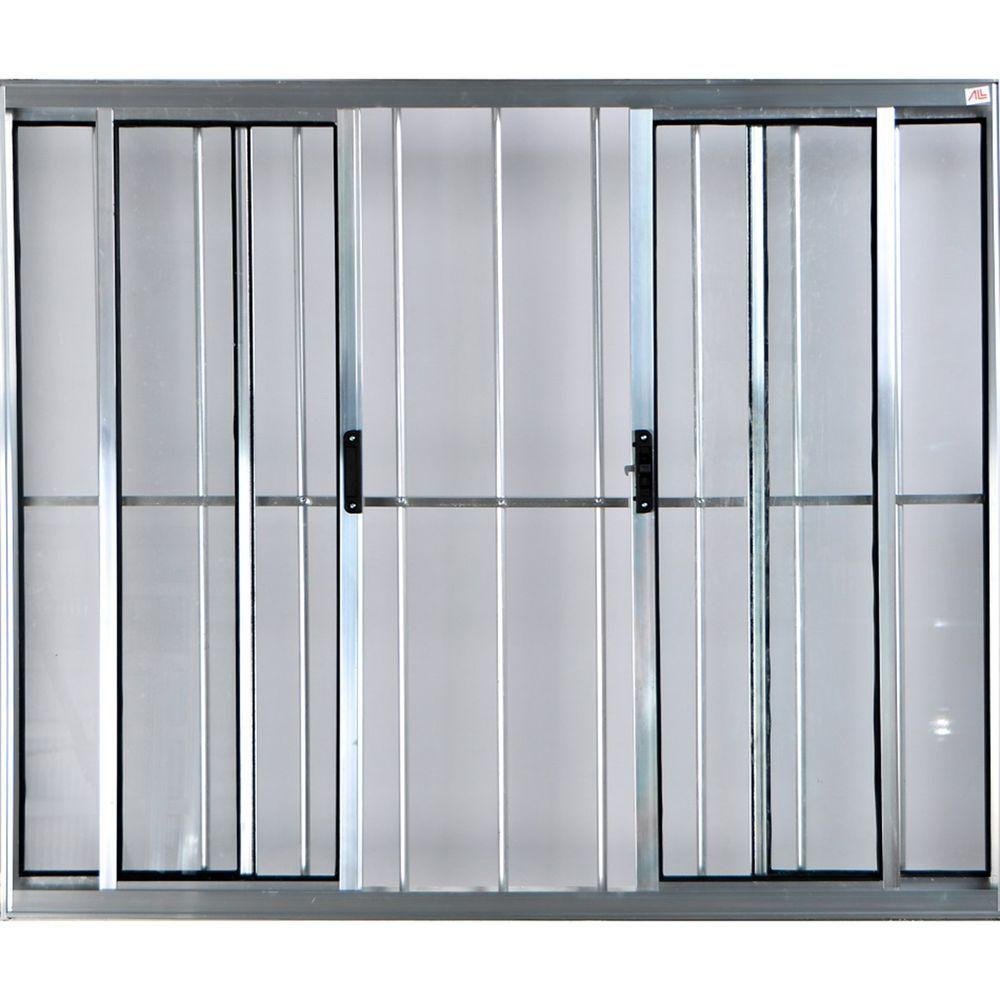 Vitro de Alumínio 4 Folhas 1,00 X 2,00 com Grade Brilhante - 1