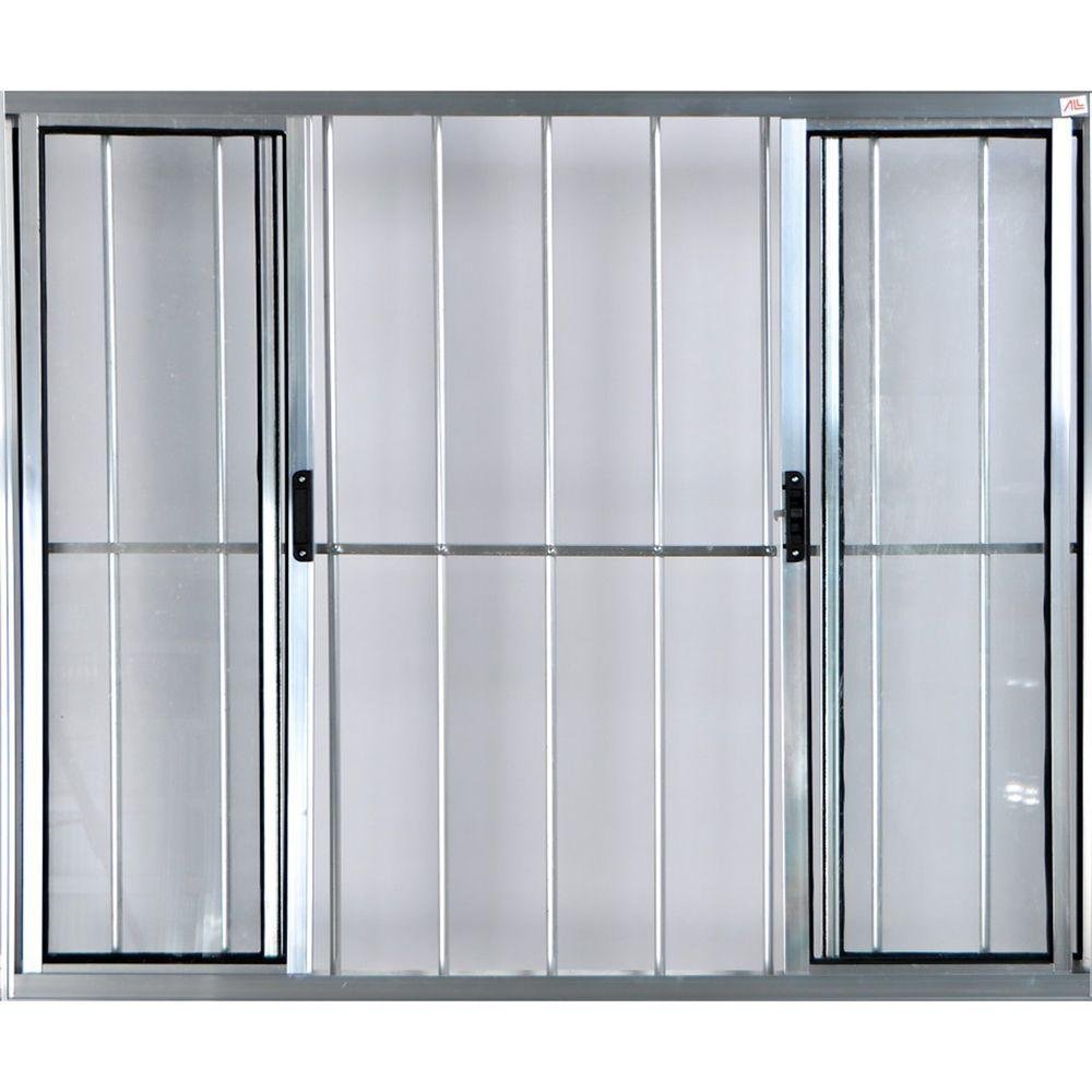 Vitro de Alumínio 4 Folhas 1,00 X 2,00 com Grade Brilhante - 4
