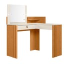 Ver imagem 3 de Penteadeira Camarim Escrivaninha de Canto Glow Marrom/Cinamomo/Off White