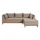 Ver imagem 5 de Sofá Malta Chaise Living 4 Lugares Império Pés Madeira Linho 201