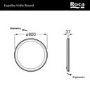 Ver imagem 3 de Espelheira LED 80cm Iridia Round Prata