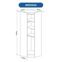 Ver imagem 4 de Guarda Roupa de Canto Oblíquo Modulado 1 Porta Branco e Pistache Line Infinity