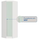Ver mais imagens de Guarda Roupa de Canto Oblíquo Modulado 1 Porta Branco e Pistache Line Infinity