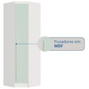Ver mais imagens de Guarda Roupa de Canto Oblíquo Modulado 1 Porta Branco e Pistache Line Infinity