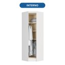 Ver imagem 5 de Guarda Roupa de Canto Oblíquo Modulado 1 Porta Branco e Pistache Line Infinity