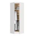Ver imagem 4 de Guarda Roupa de Canto Oblíquo Modulado 1 Porta Branco e Pistache Line Infinity