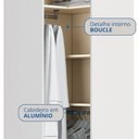 Ver imagem 6 de Guarda Roupa de Canto Oblíquo Modulado 1 Porta Branco e Pistache Line Infinity