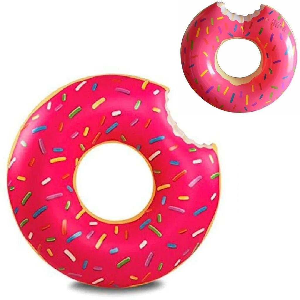 Boia de Piscina Circular Inflável Rosquinha Donuts Infantil
