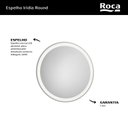 Ver imagem 2 de Espelho com Iluminação 100cm Iridia Round Prata