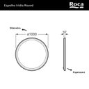 Ver imagem 3 de Espelho com Iluminação 100cm Iridia Round Prata