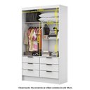 Ver imagem 6 de Guarda Roupa Casal Modulado Sevilha 4 e 2 Portas 8 Gavetas Premium Carioca Móveis