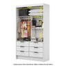Guarda Roupa Casal Modulado Sevilha 4 e 2 Portas 8 Gavetas Premium Carioca Móveis - 6