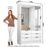 Guarda Roupa Casal Modulado Sevilha 4 e 2 Portas 8 Gavetas Premium Carioca Móveis - 4