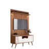Rack Movelove 2 Portas e 1 Gaveta com Painel Led Efeito Ripado para Tv 70 Polegadas River 136cm - 2