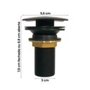 Ver imagem 4 de Kit Cuba de Apoio ou Sobrepor Lume com Válvula Click Black Preto Brilho