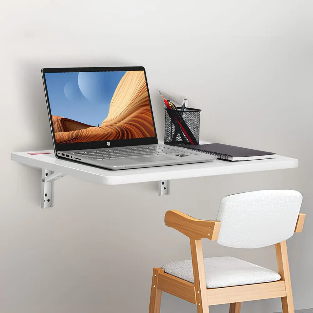 Mesa Dobrável de Parede Maclavi 70x30x1,5 Cm - Praticidade e Elegância em Branco