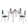 Conjunto de Mesa 120x75cm Tampo de Vidro com 4 Cadeiras Iris A  - 2