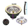 Ralo Valvula Dreno Filtro de Pia 10x10 Kit 4 Unidades Inox Sifao Tubo de Escoamento Cozinha Lavabo C - 8