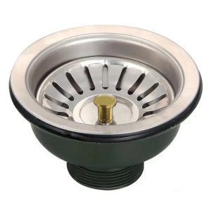 Ralo Valvula Dreno Filtro de Pia 10x10 Kit 4 Unidades Inox Sifao Tubo de Escoamento Cozinha Lavabo C