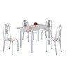 Conjunto de Mesa 120x75cm Tampo de Vidro com 4 Cadeiras Iris A  - 2