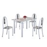 Conjunto de Mesa 120x75cm Tampo de Vidro com 4 Cadeiras Iris A  - 2