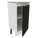 Ver imagem 5 de Balcão Armário de Cozinha 35 cm 1 Porta Branco/Preto Glamy Madesa
