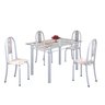 Conjunto de Mesa 120x75cm Tampo de Vidro com 4 Cadeiras Iris A  - 2