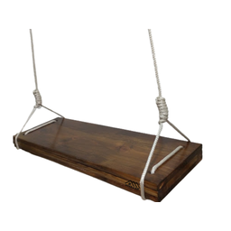 Balanço de Madeira Grande para Crianças e Adultos Peroba Rosa 90cm X 30cm X 6cm - 2