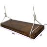 Balanço de Madeira Grande para Crianças e Adultos Peroba Rosa 90cm X 30cm X 6cm - 3