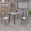 Ver imagem 1 de Conjunto de Mesa 120x75cm Tampo em Granito com 4 Cadeiras Iris A 